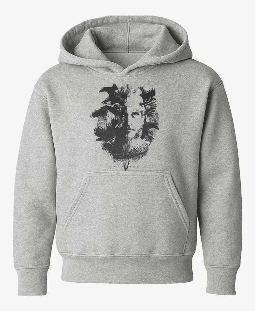 Poleron de niño Gris Melange de Ragnar cuervos