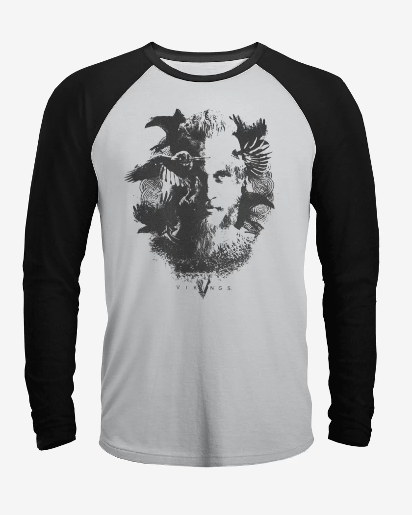Polera Raglan Ragnar cuervos