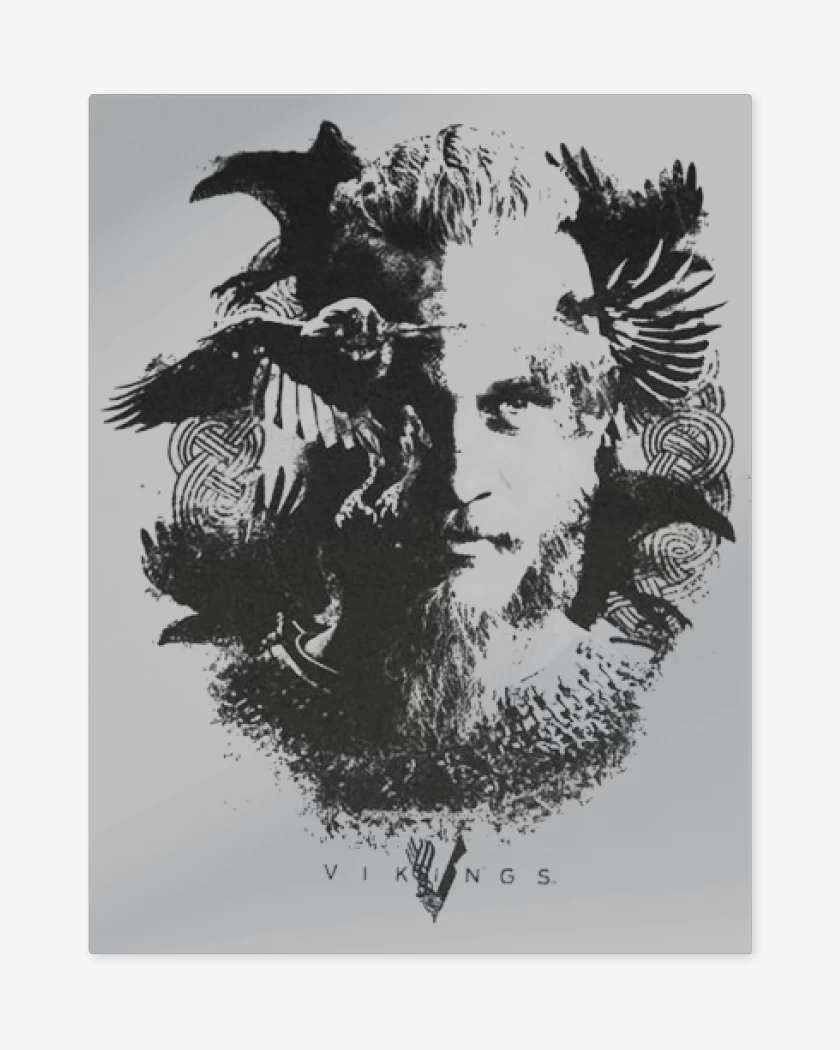 Print metalico Gris Melange de Ragnar cuervos