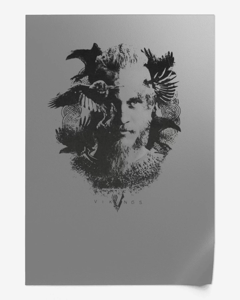 Print Ragnar cuervos