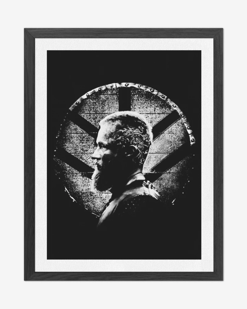 Cuadro decorativo Negro de Ragnar escudo