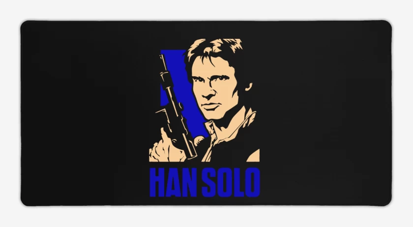 Mouse pad Gamer Negro de Han solo blaster