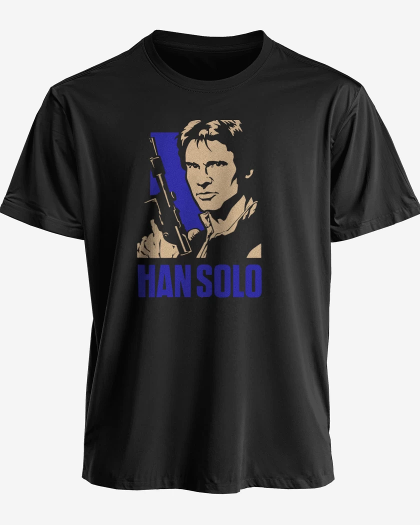 Polera premium Negro de Han solo blaster