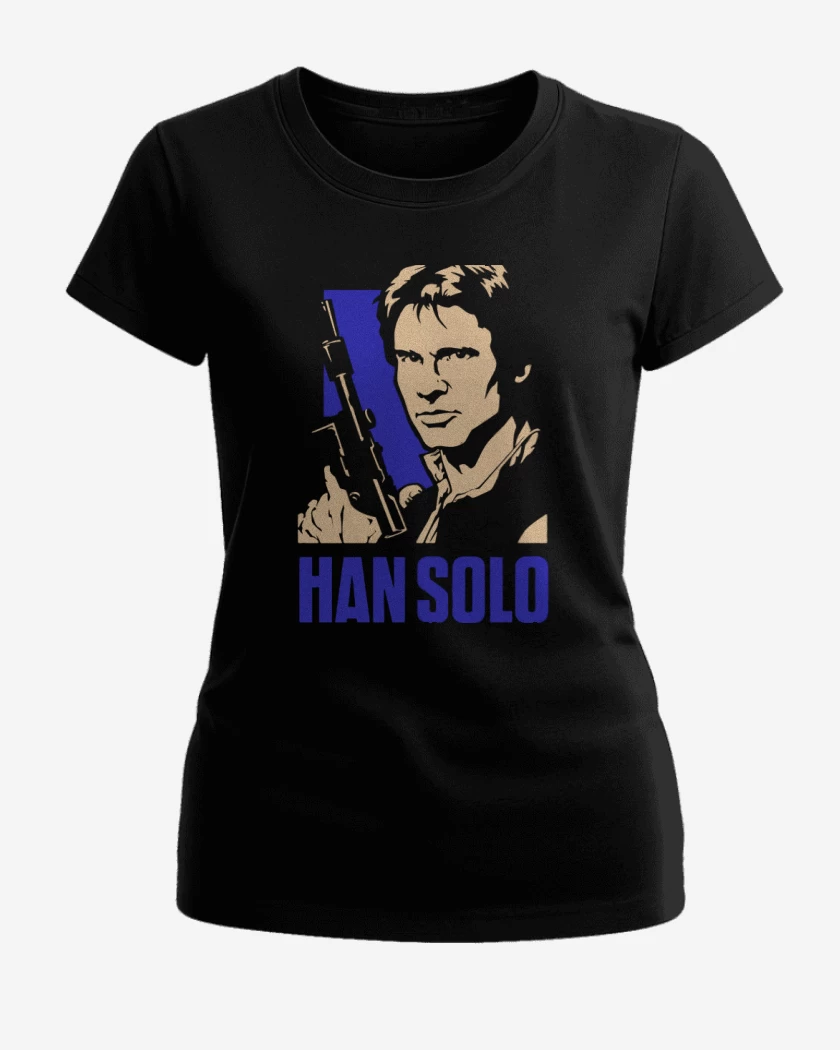 Polera de Mujer Negro de Han solo blaster