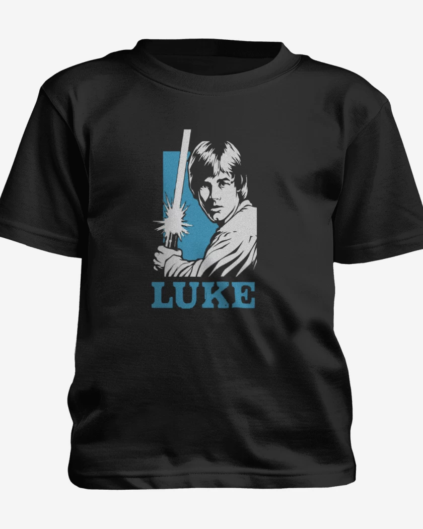 Polera de niño Negro de luke skywalker sable
