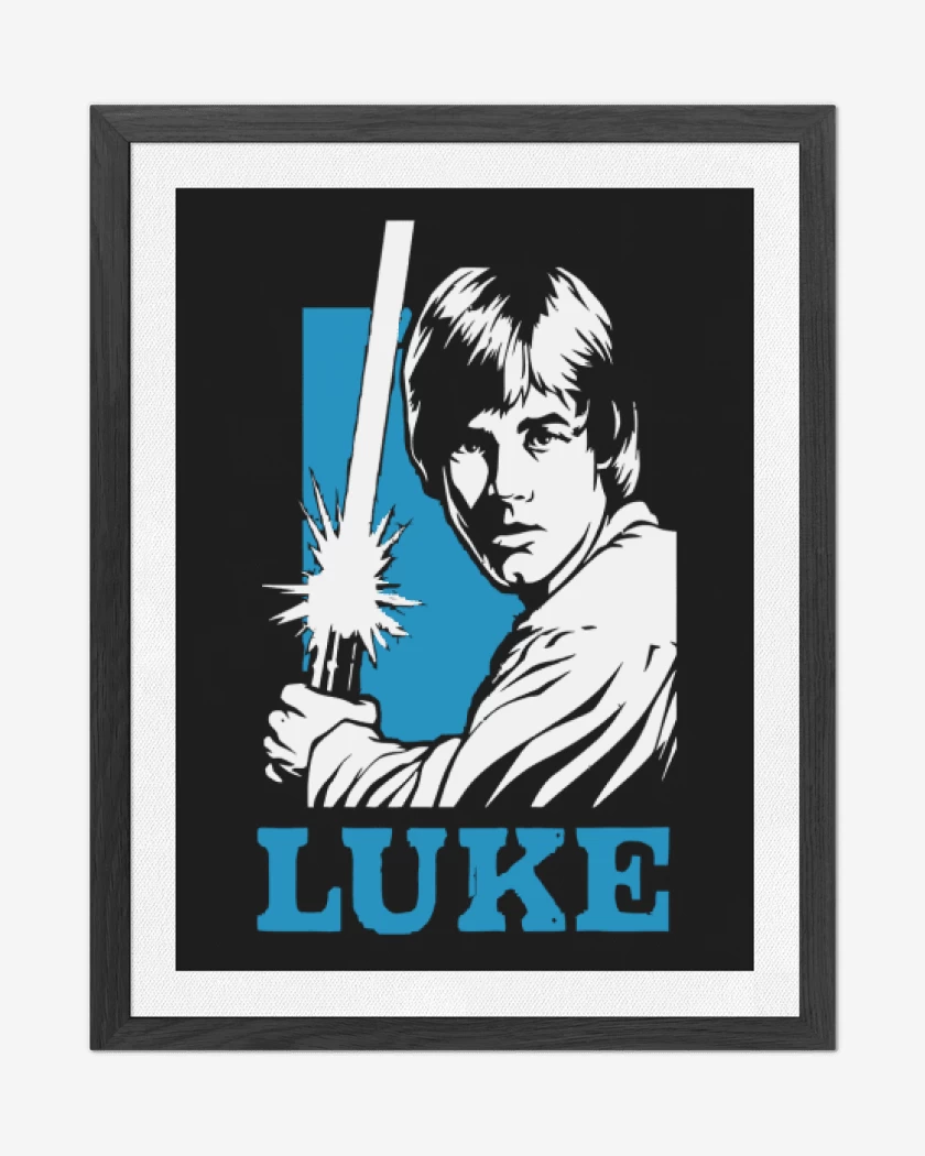 Cuadro decorativo Negro de luke skywalker sable