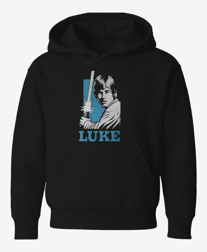 Poleron de niño Negro de luke skywalker sable