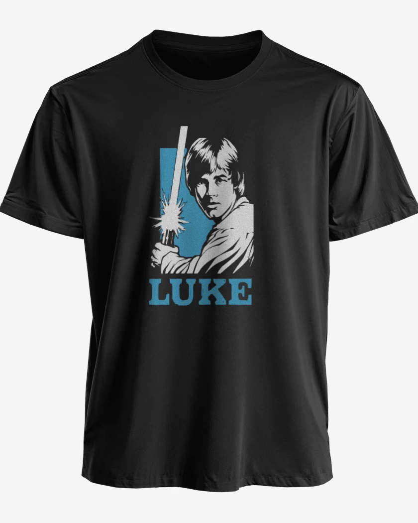 Polera premium Negro de luke skywalker sable