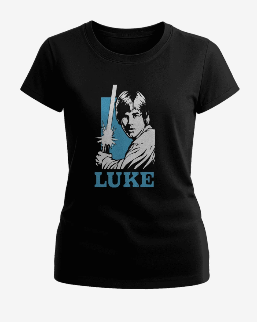 Polera de Mujer Negro de luke skywalker sable