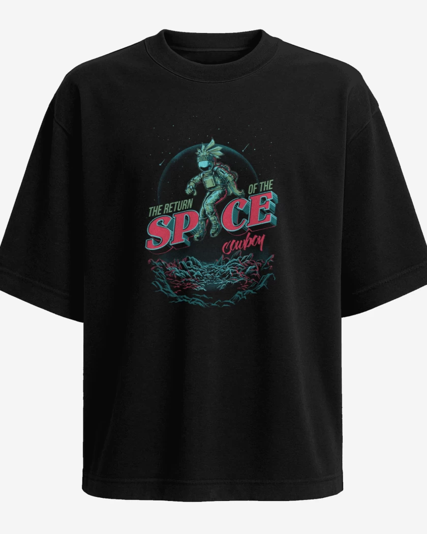 Polera Oversize Negro de Space cowboy