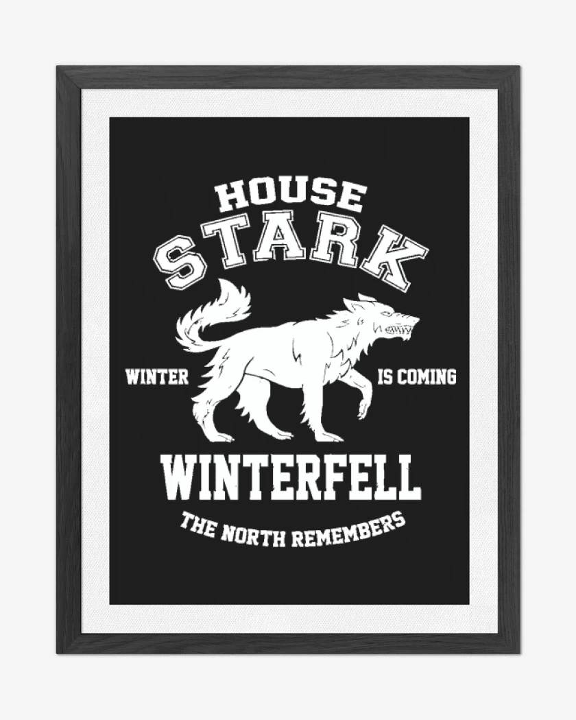 Cuadro decorativo Negro de House stark