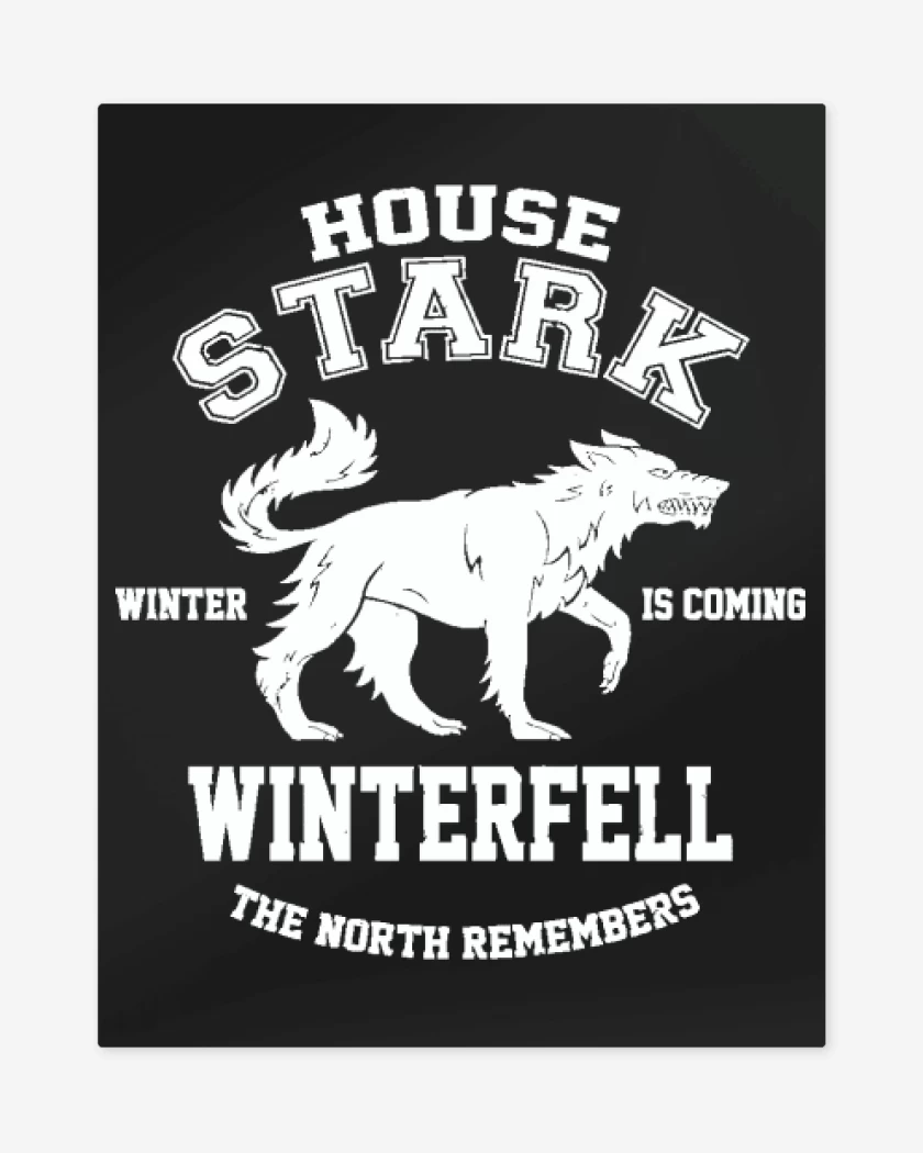 Print metalico House stark