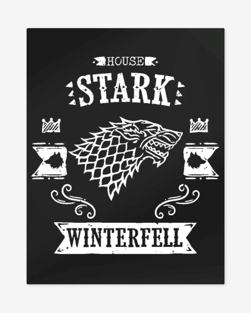 Print metalico Negro de House stark 2