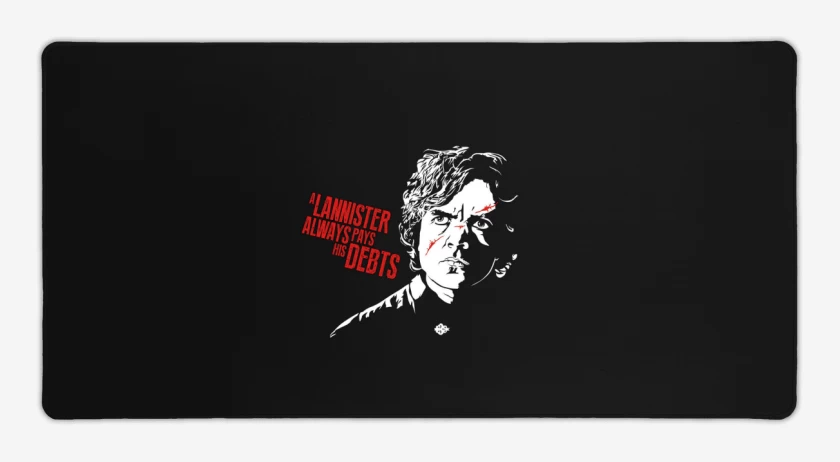 Mouse pad Gamer Negro de tyrion lannister always pay