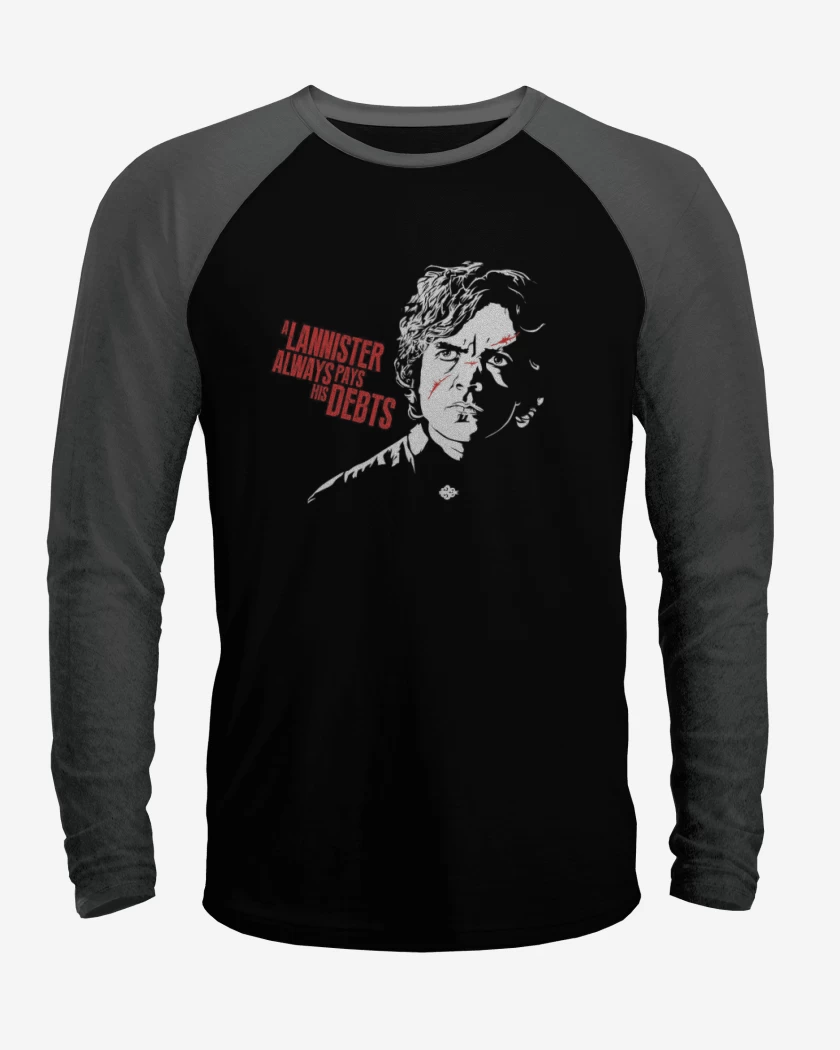 Polera Raglan tyrion lannister always pay