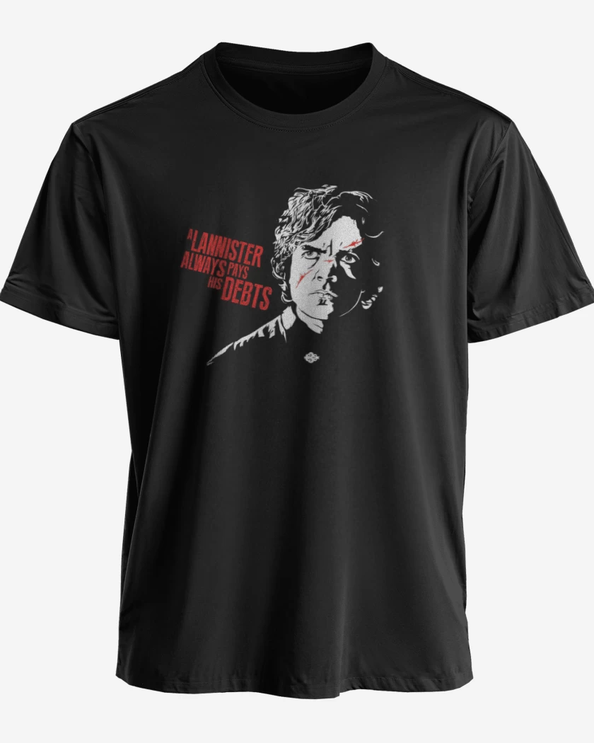 Polera premium Negro de tyrion lannister always pay