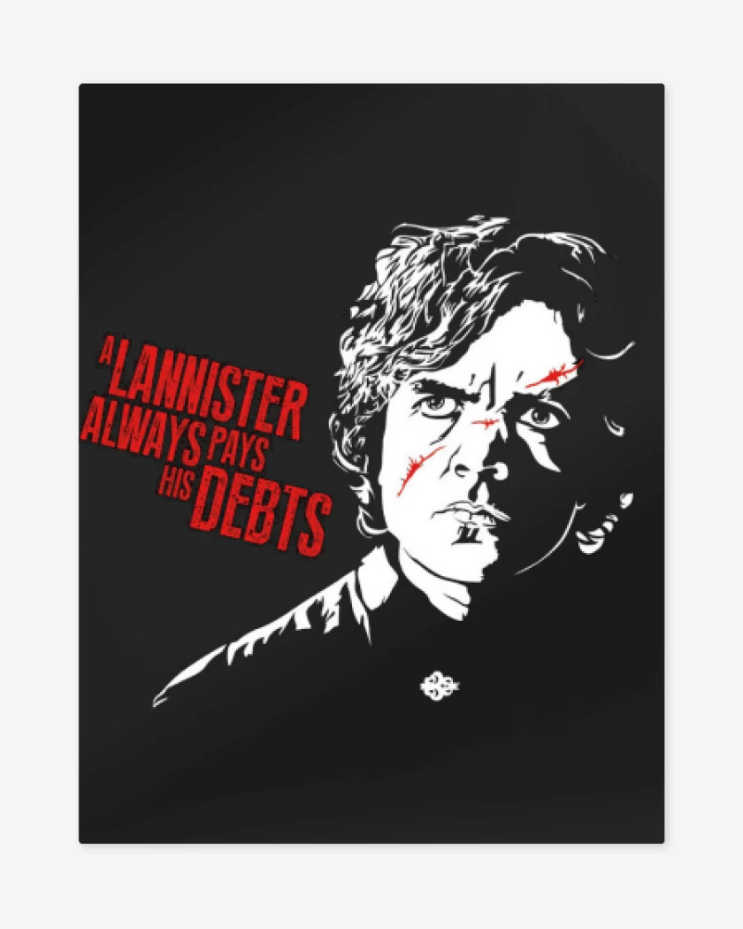 Print metalico tyrion lannister always pay