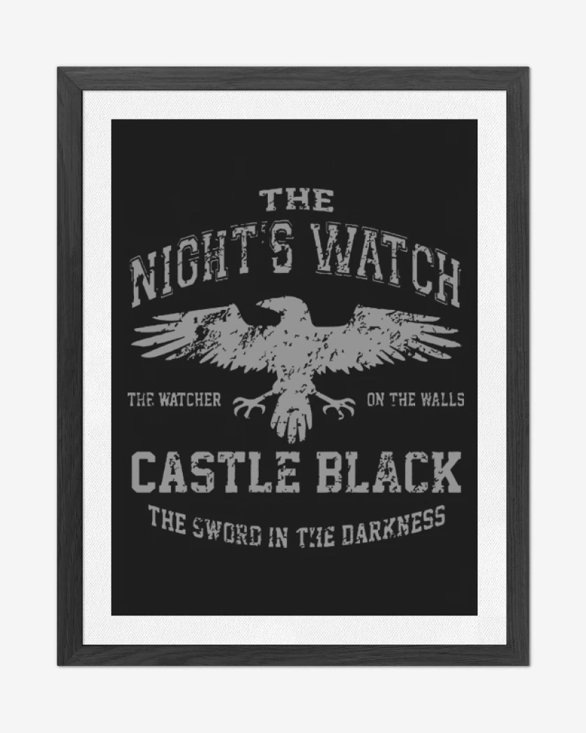 Cuadro decorativo Negro de House Nights Watch Castle Black
