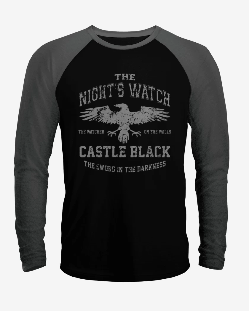Polera Raglan House Nights Watch Castle Black