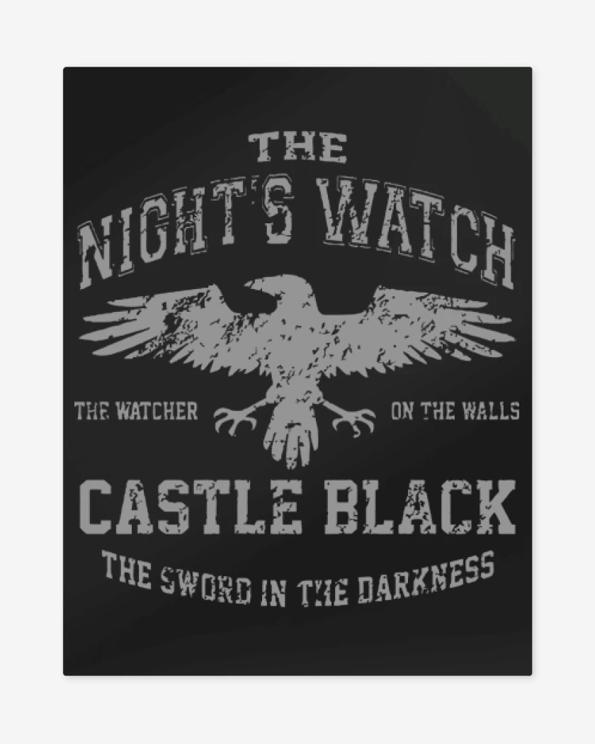 Print metalico House Nights Watch Castle Black