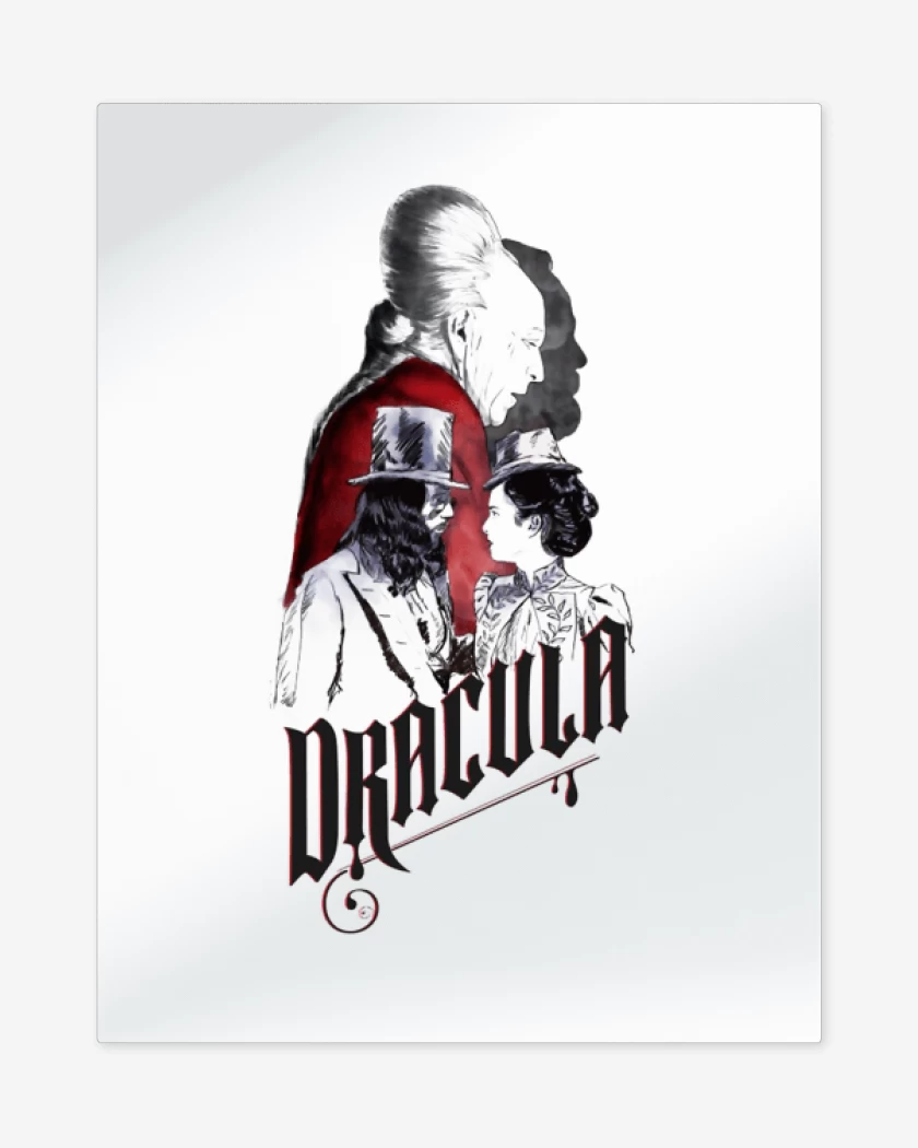 Print metalico Blanco de Dracula 