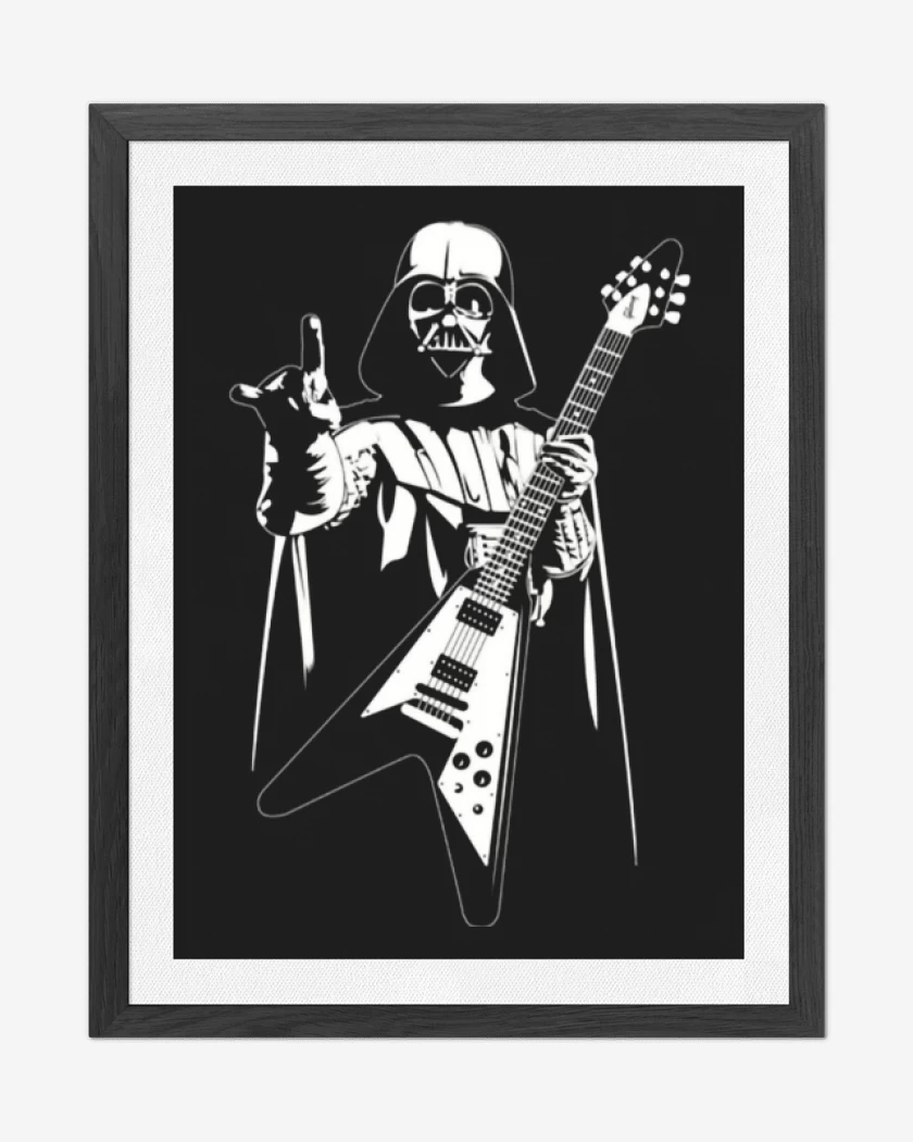 Cuadro decorativo Negro de Darth Guitar 