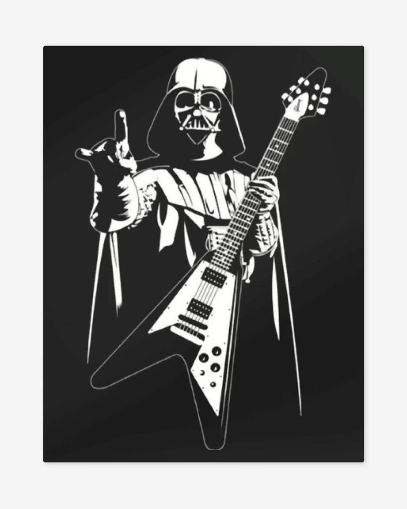 Print metalico Negro de Darth Guitar 