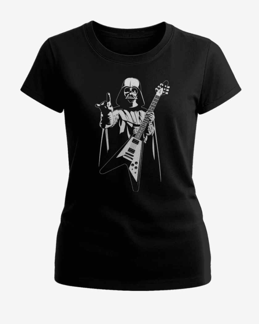 Polera de Mujer Negro de Darth Guitar 