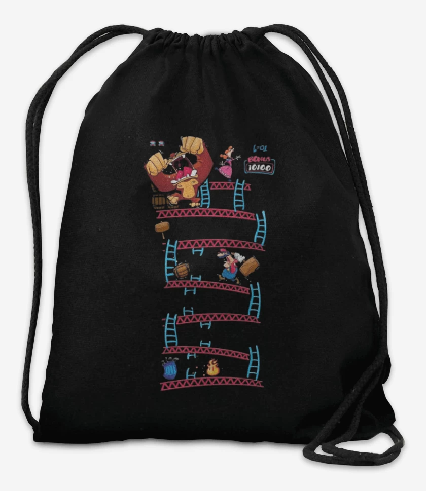 Mochila Negro de Super bigote king 2 