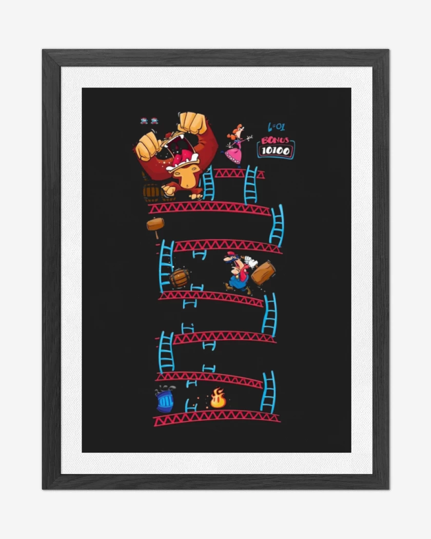 Cuadro decorativo Negro de Super bigote king 2 