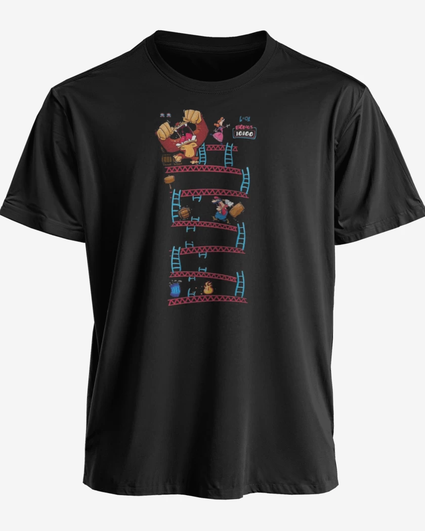 Polera premium Negro de Super bigote king 2 
