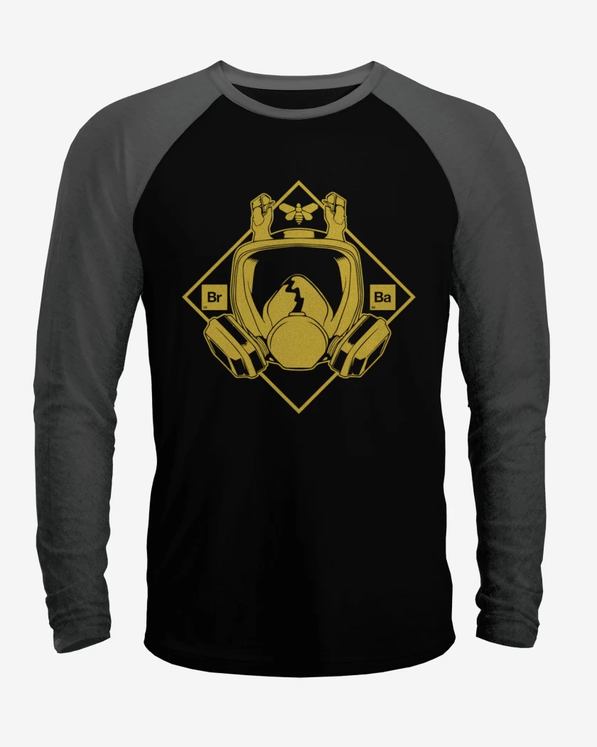 Polera Raglan Negro / Negro Heather de Mask