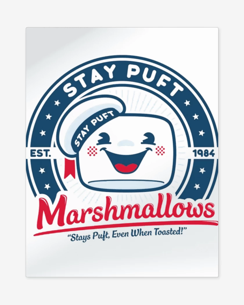 Print metalico Blanco de Stay Puft 