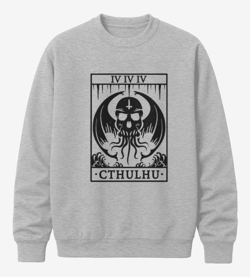 Poleron polo Gris Melange de Cthulhu 6