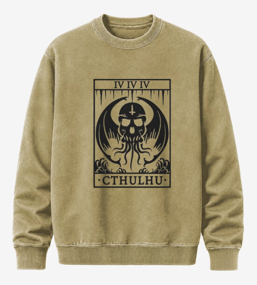 Poleron Polo Acid Wash Beige de Cthulhu 6