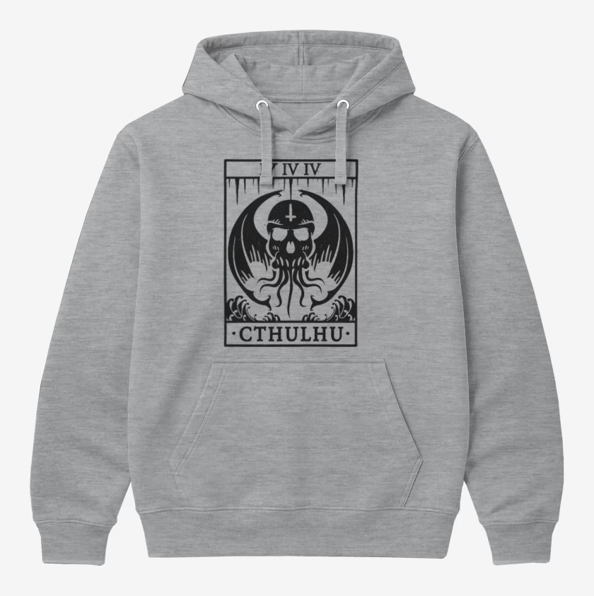 Polerón Canguro Gris Melange de Cthulhu 6
