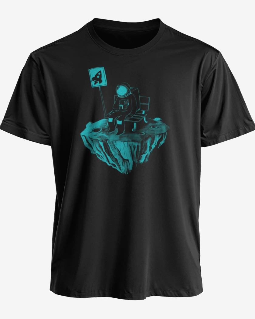 Polera premium Negro de Astronauta 14
