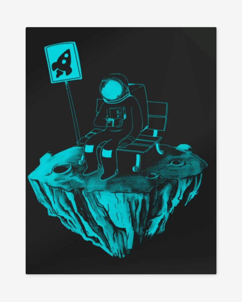 Print metalico Astronauta 14