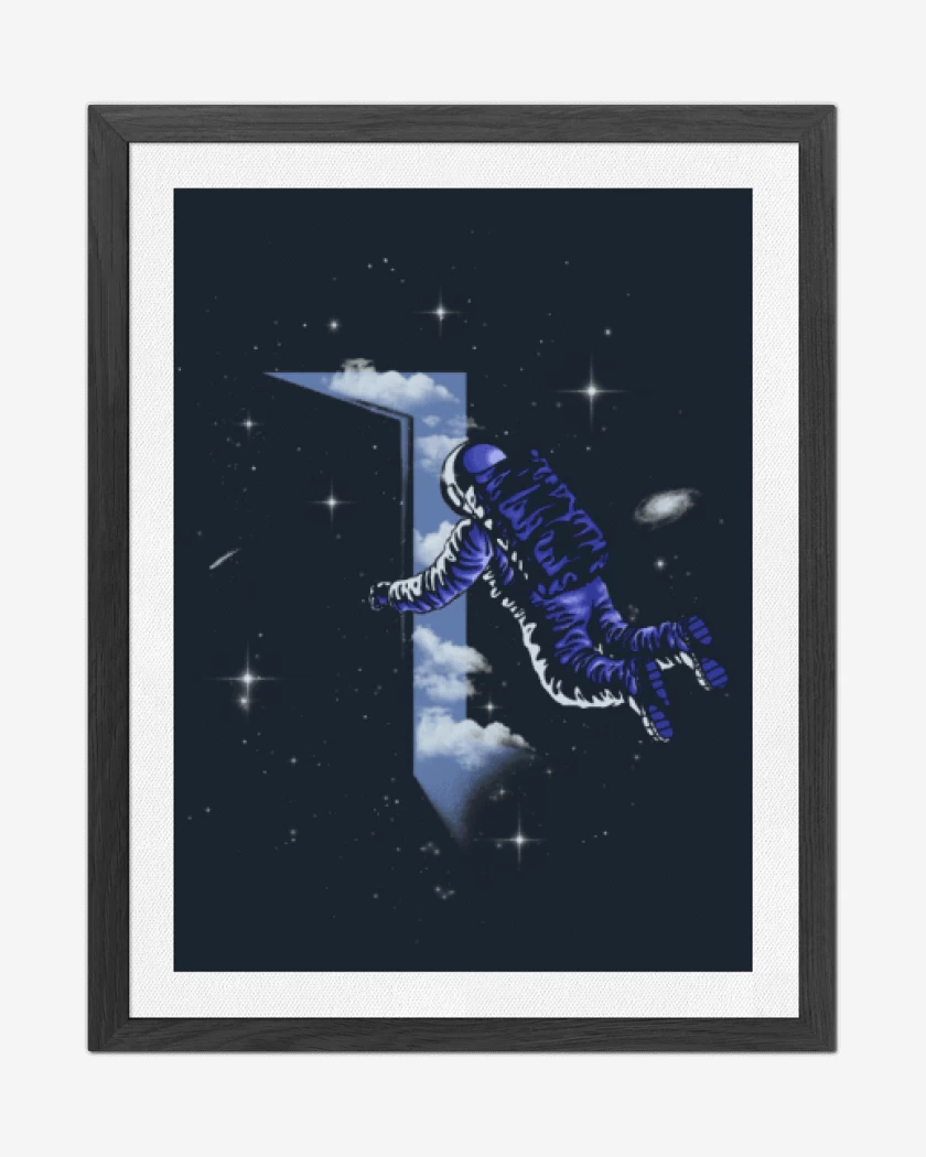 Cuadro decorativo Azul Marino de Puerta al espacio