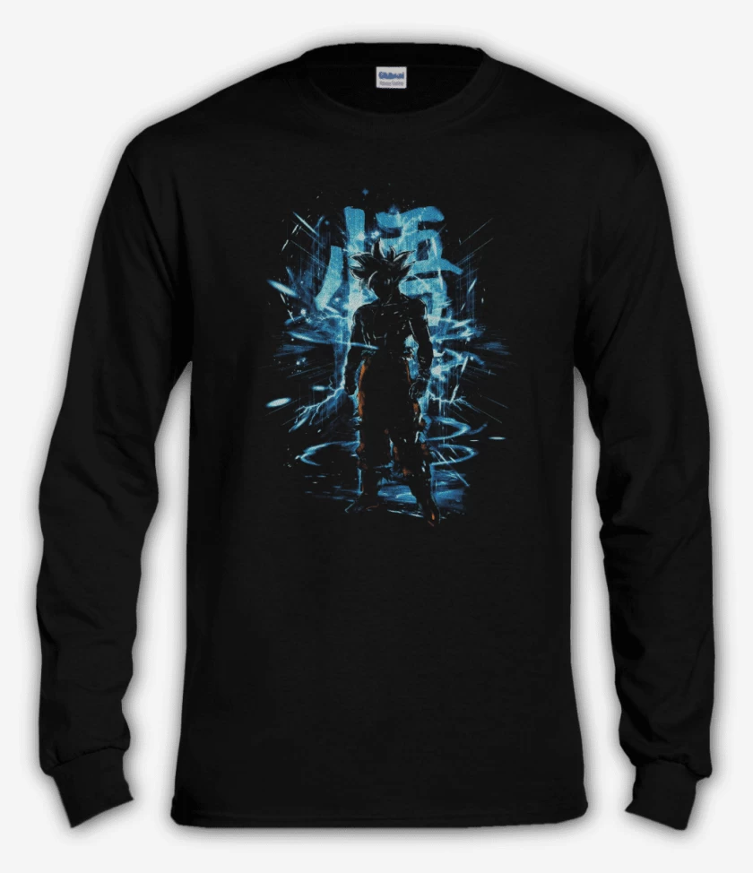 Polera manga larga Negro de Miggate goku