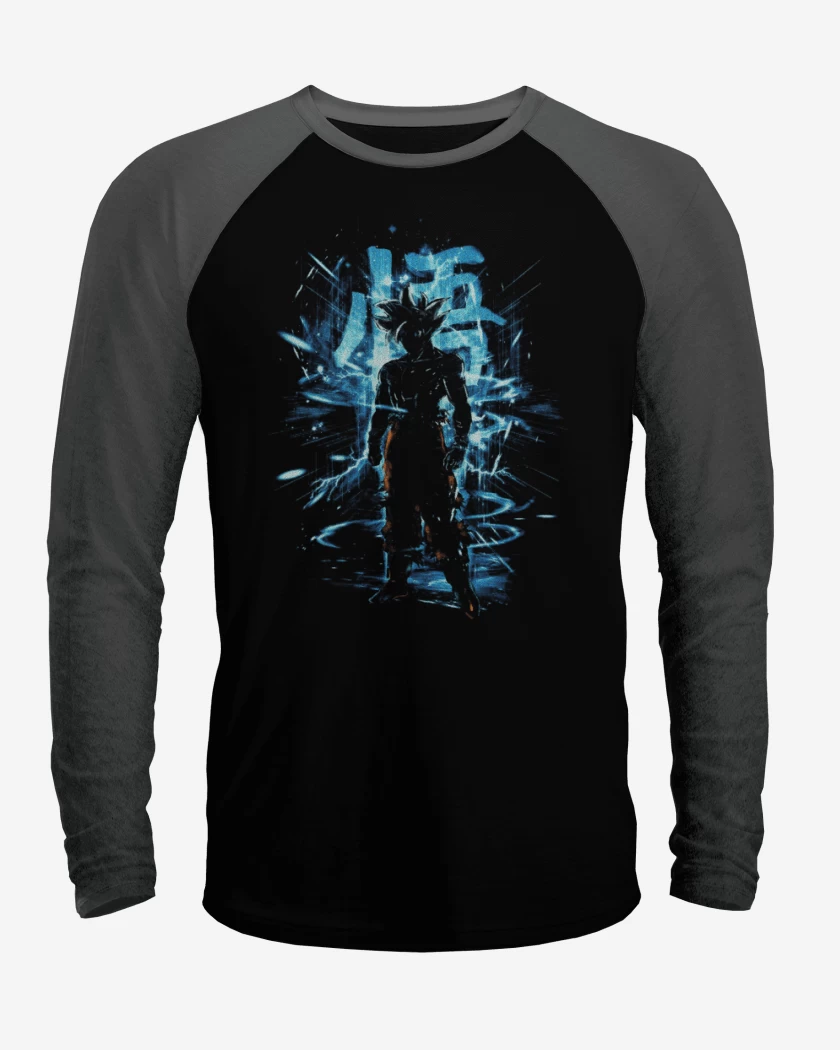 Polera Raglan Negro / Negro Heather de Miggate goku