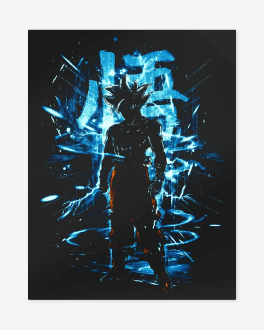 Print metalico Negro de Miggate goku
