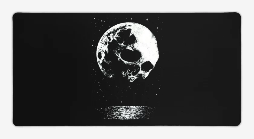 Mouse pad Gamer Negro de Skull moon
