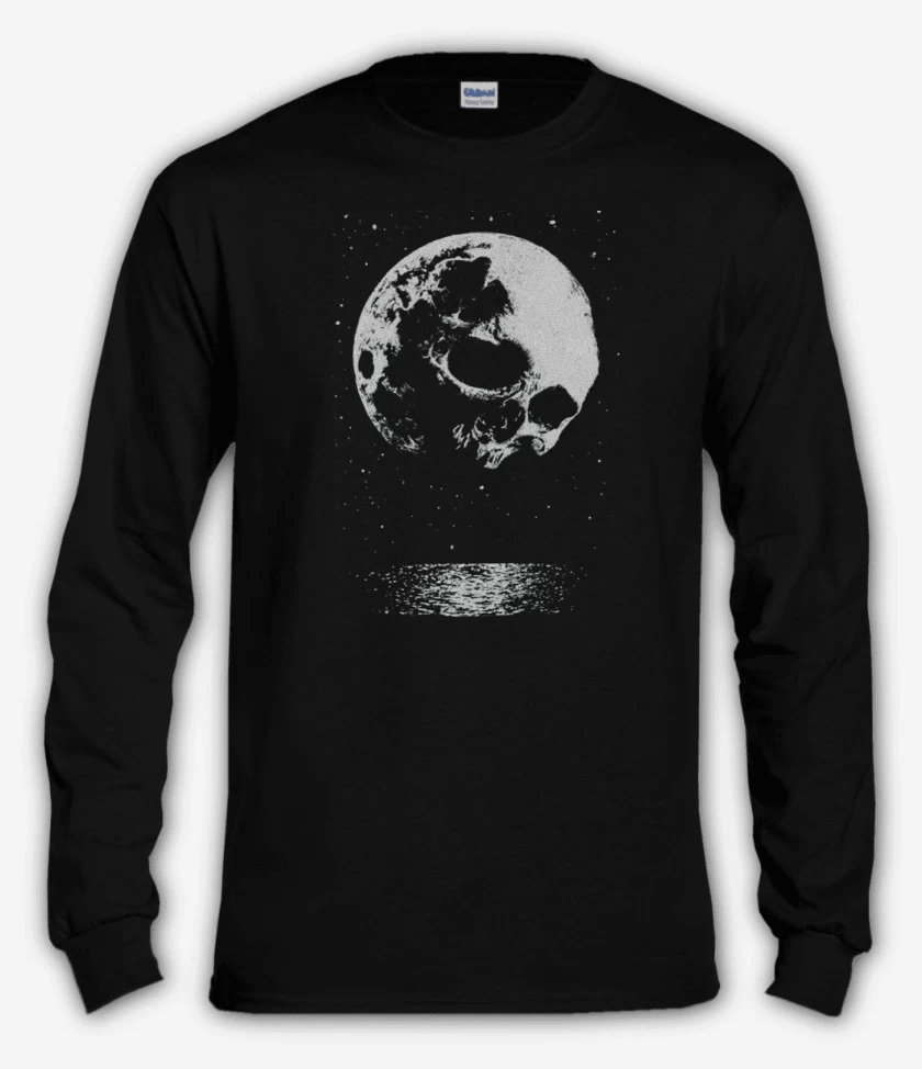 Polera manga larga Negro de Skull moon