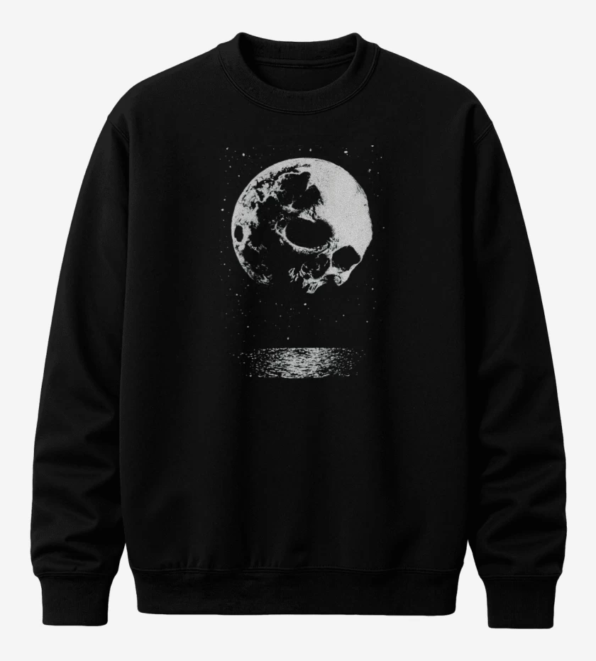 Poleron polo Negro de Skull moon
