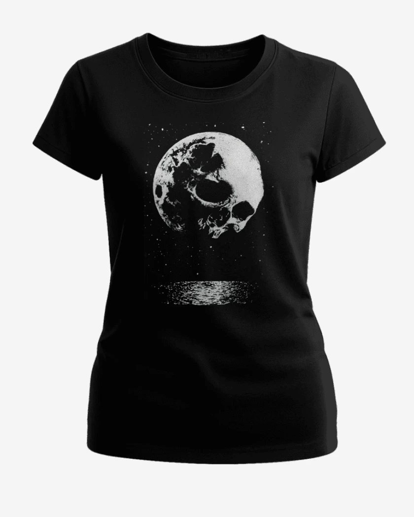 Polera de Mujer Negro de Skull moon