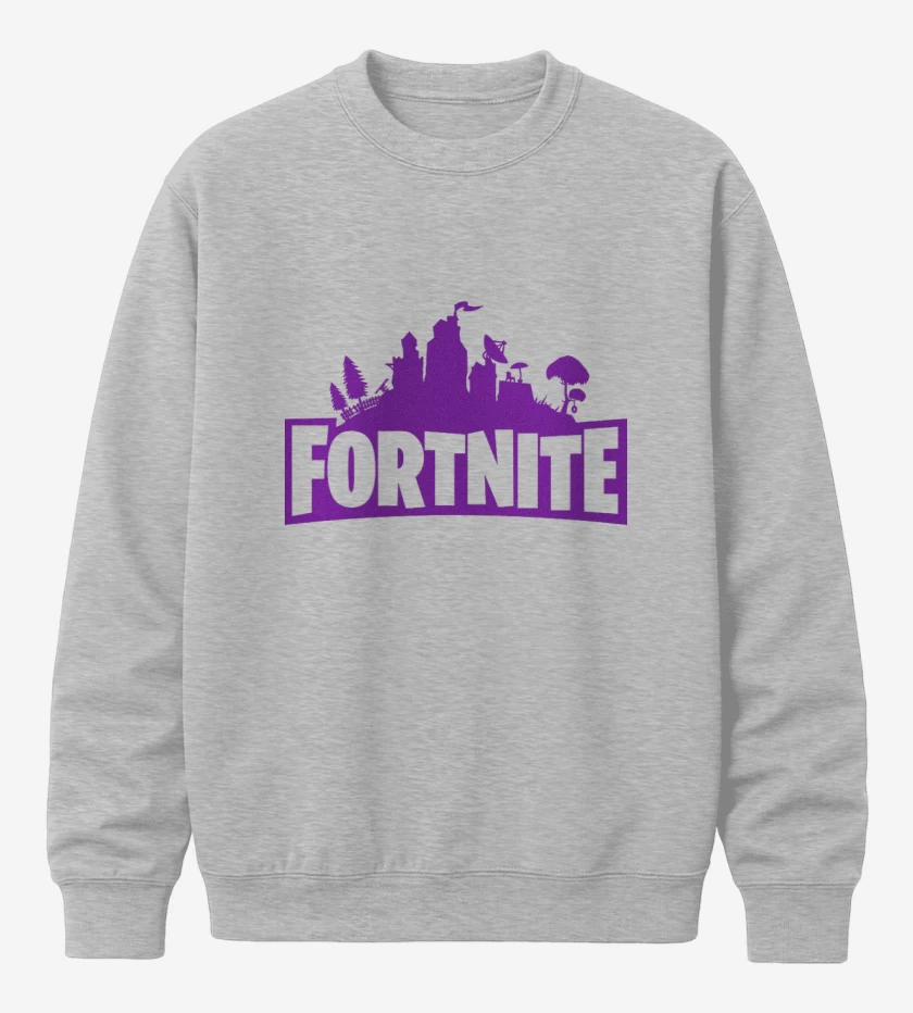 Poleron polo Gris Melange de Fortnite Battle Royale