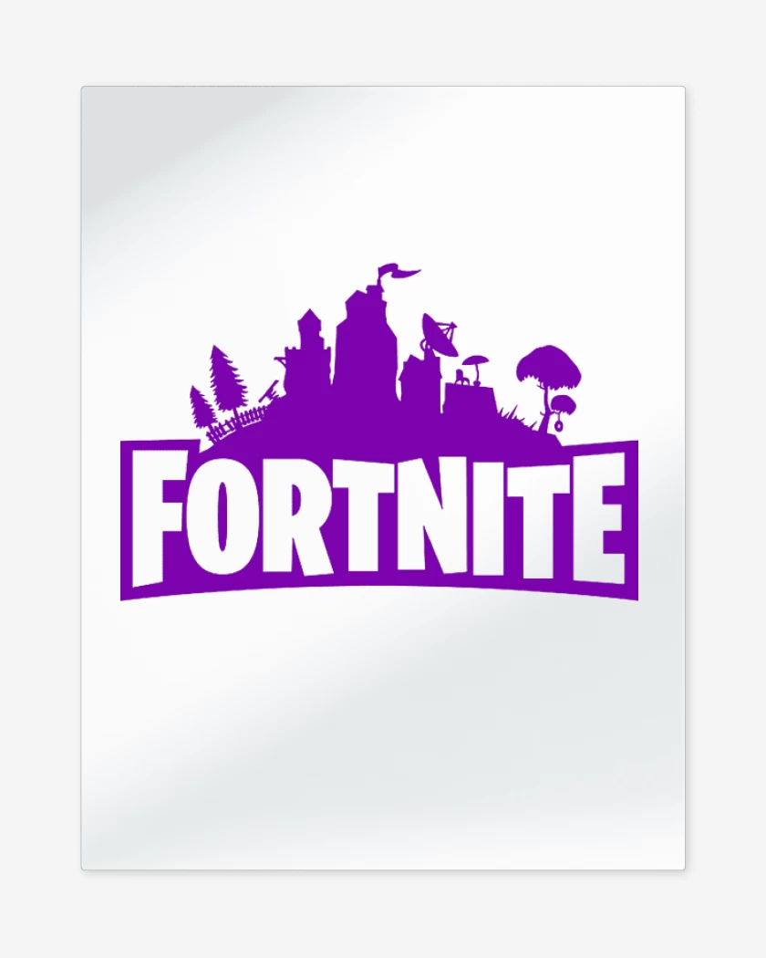 Print metalico Blanco de Fortnite Battle Royale