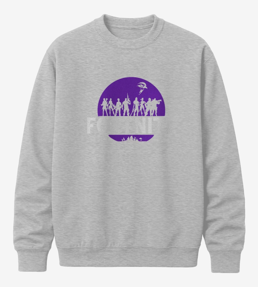 Poleron polo Gris Melange de Fortnite royale