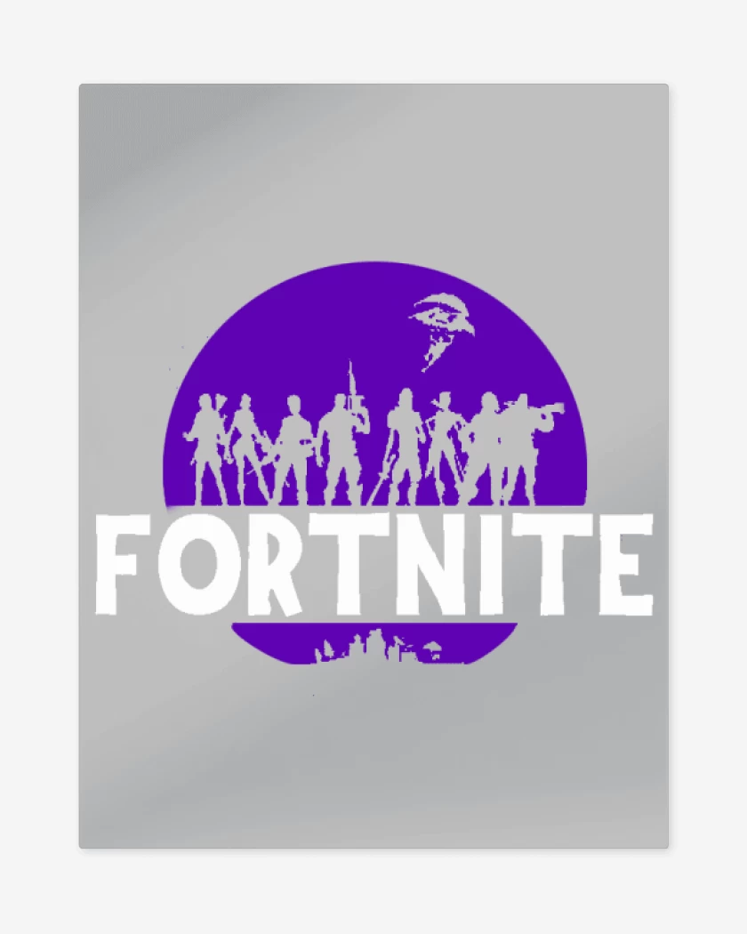 Print metalico Gris Melange de Fortnite royale